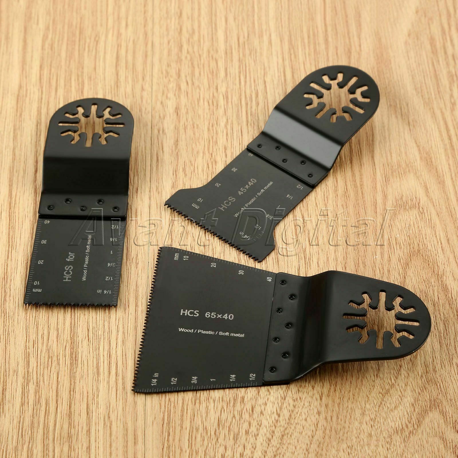 3x HCS E-cut Saw Blades Standard Cutter Cut Plastic Stone Wood Oscillating Tool