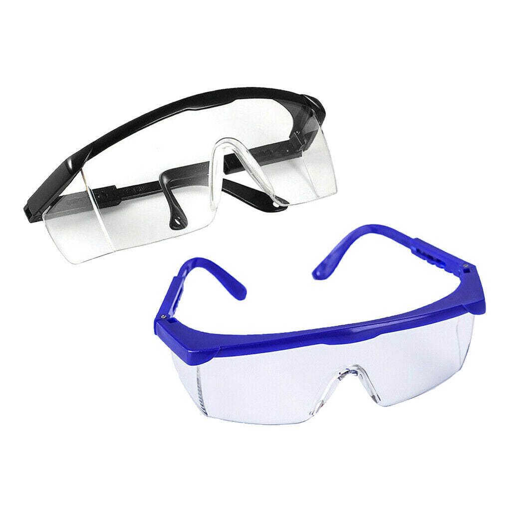 2 Pair Splash-proof Plastic Protect Safety Goggles One-piece Eyewear for Hiking