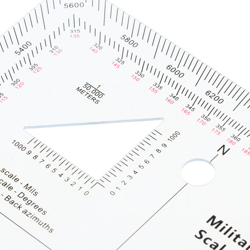 Triangle Scale Coordinate Protractor Map Graphic Training Aid