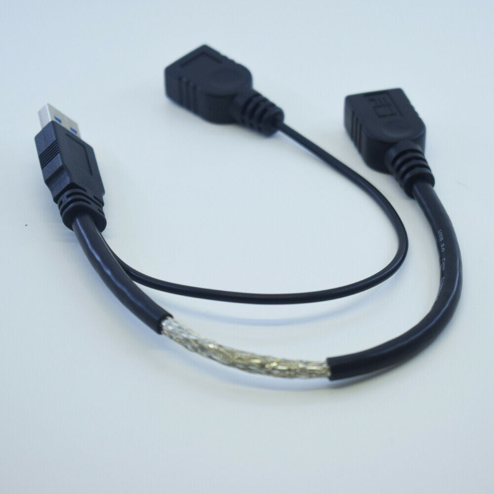 10PCS Super Speed 3.0 USB Male to USB Female  USB 2.0 Female Y Adapter Cable