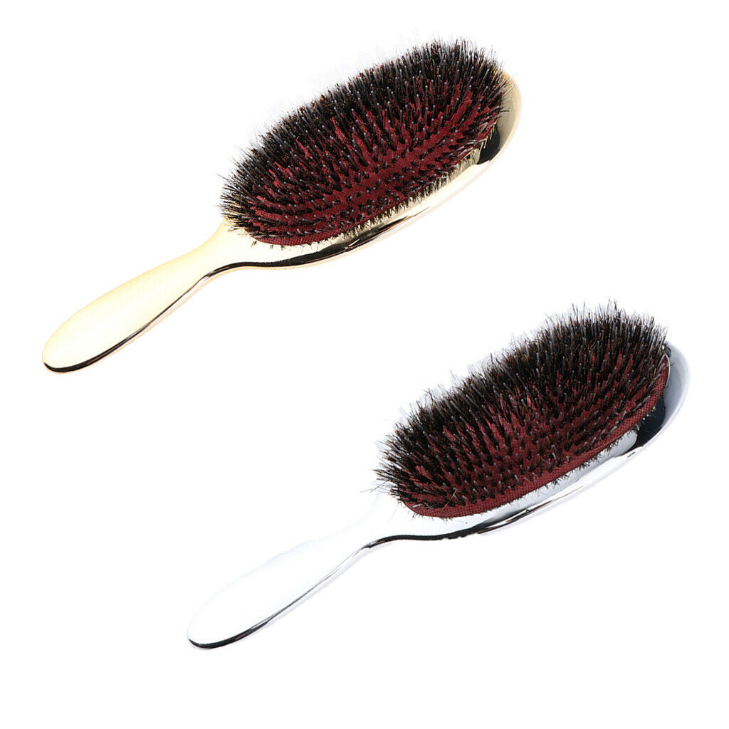 2x Boar Bristle Detangling Hair Brush for Women Thick Thin Tangled Vent