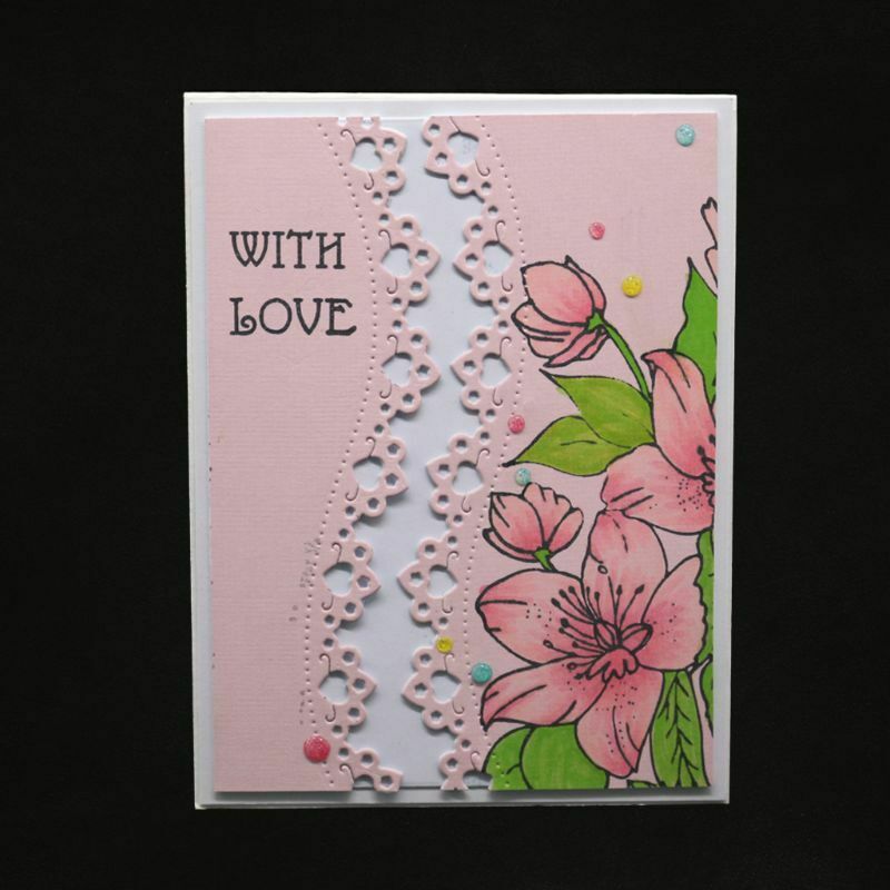 2pcs Lace DIY Cutting Dies Stencil Scrapbooking Album Paper Card Embossing Craft