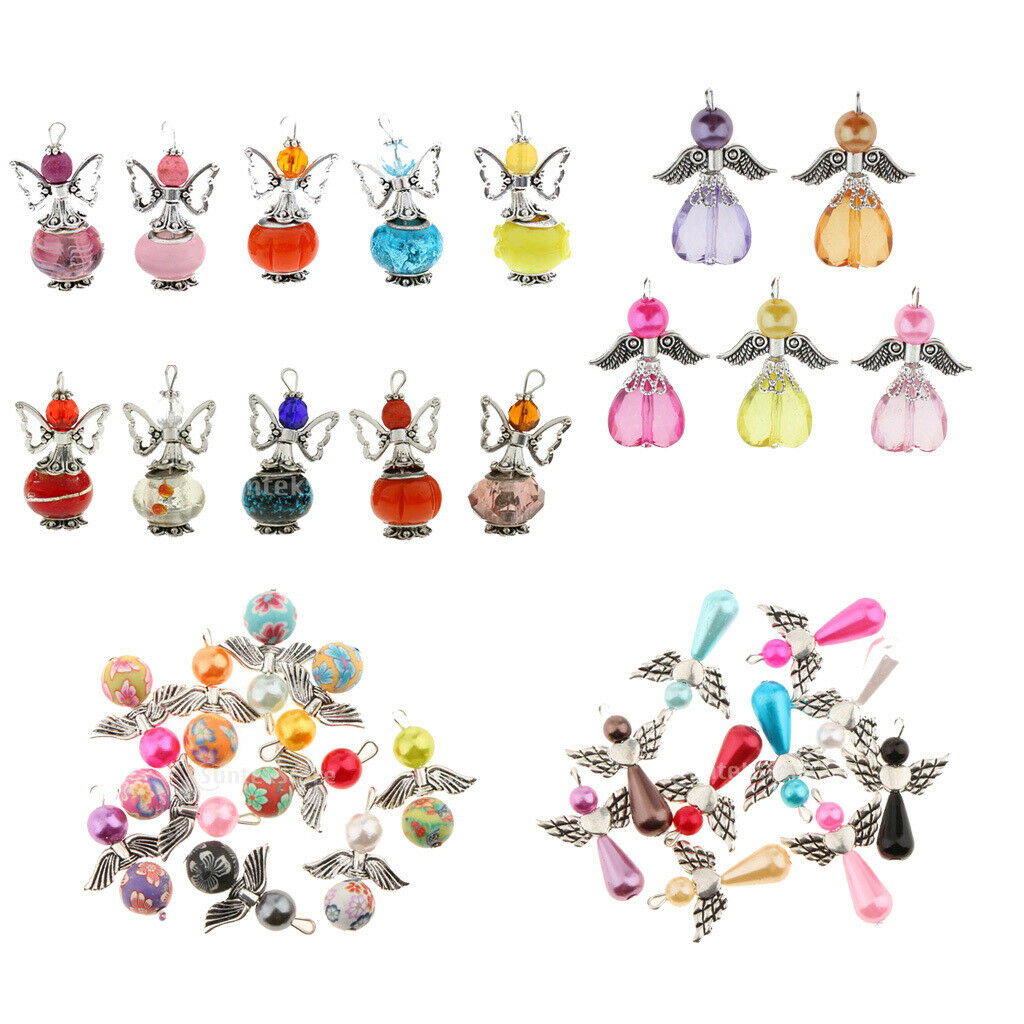 35x Angel Charms Pendants Beads Wings for Necklace Earring Bracelet Jewelrys