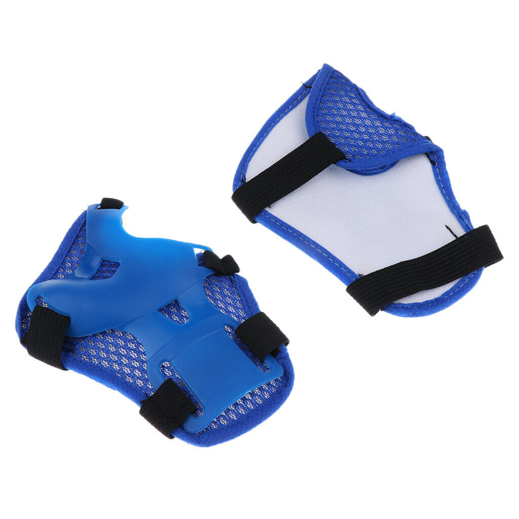 Kid Cycling Roller Skating Knee Elbow Wrist Protective Pads - Blue