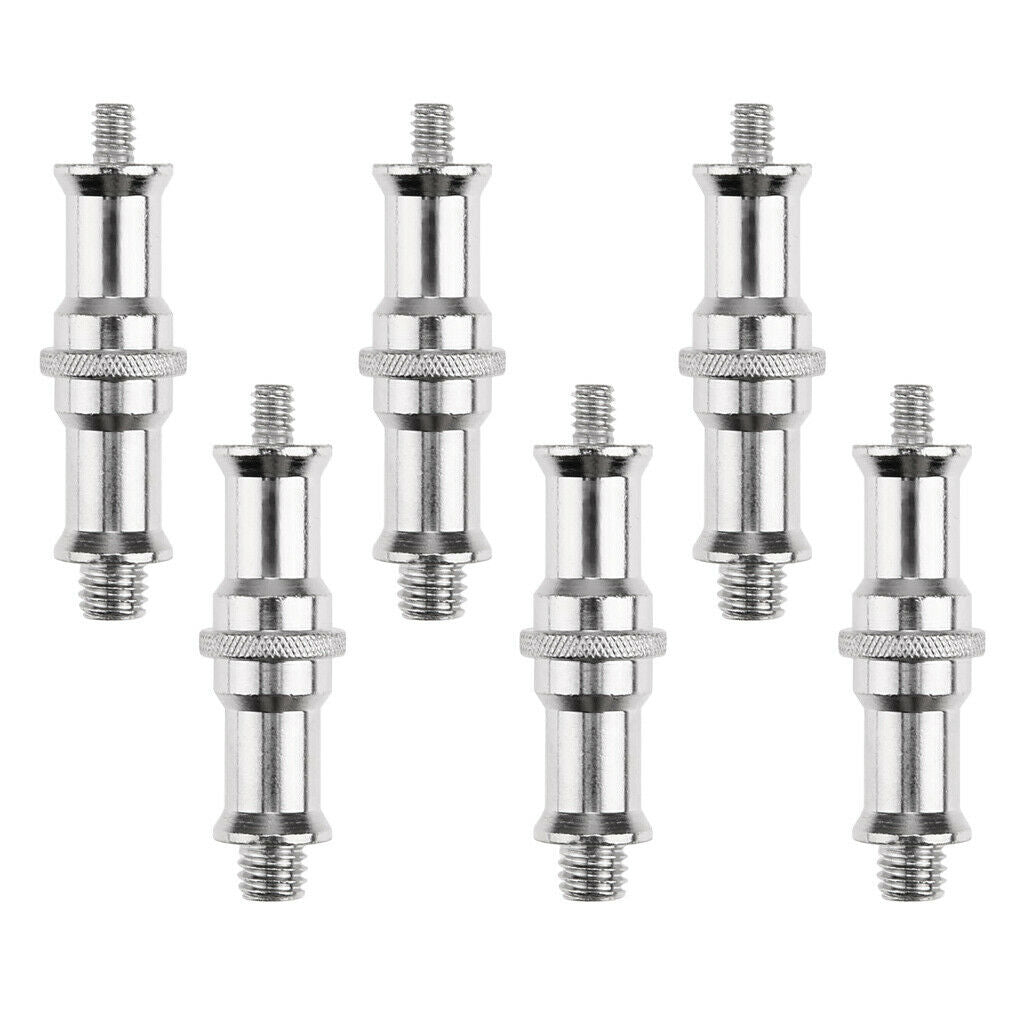 6pcs 1/4" to 3/8" Convertor Threaded Screw Adapter Spigot Stud Light Stand