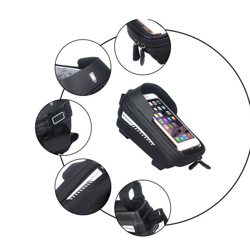 Bicycle Bag Frame Front Top Tube Bike Bag 6.5in Phone Case Touchscreen BagBDAU