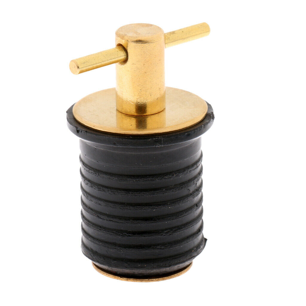 Brass & Rubber Twist Turn Boat Drain Plug