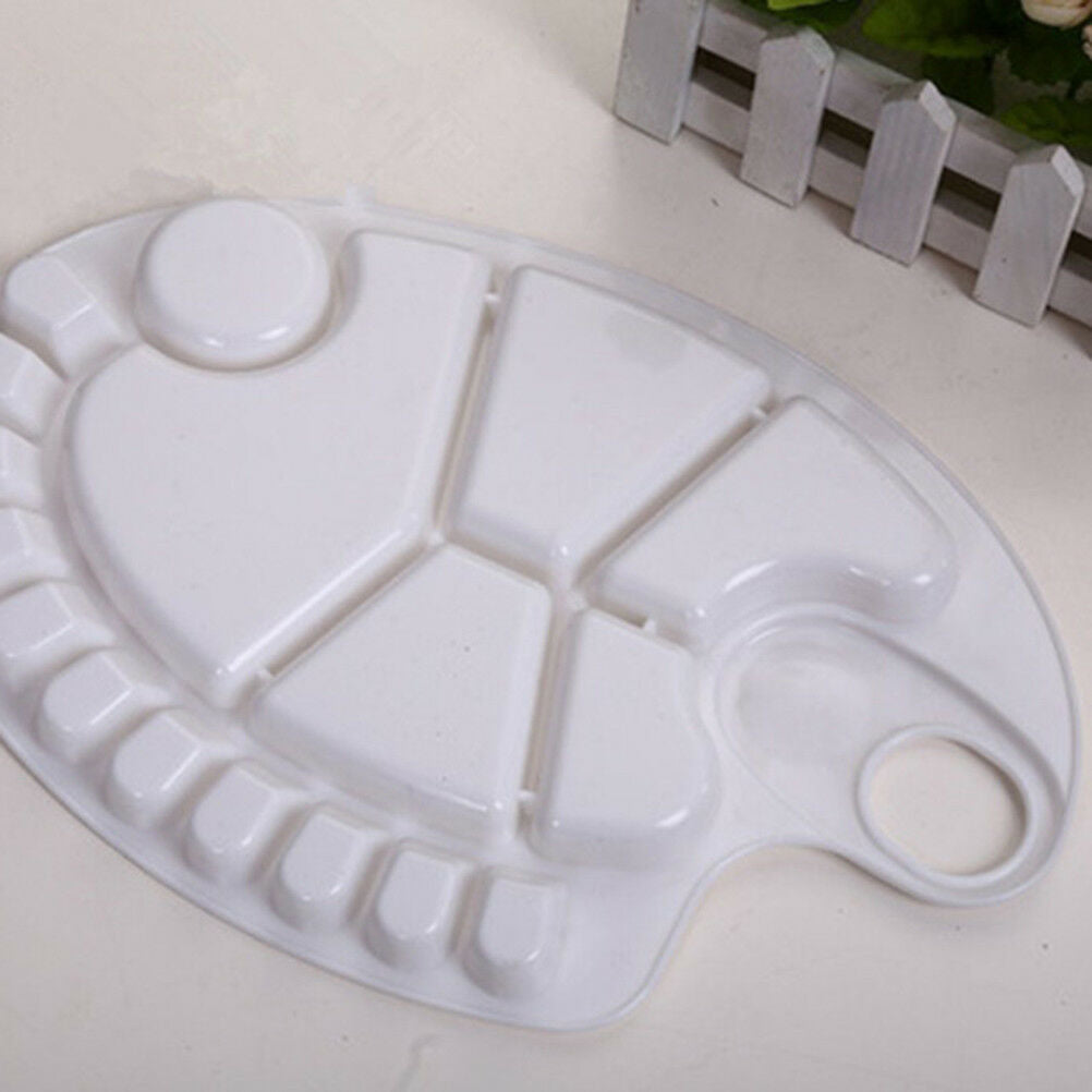 1pc 17 Grid fish shape Watercolor Plastic Painting Tray Paint Mixing Pale.l8