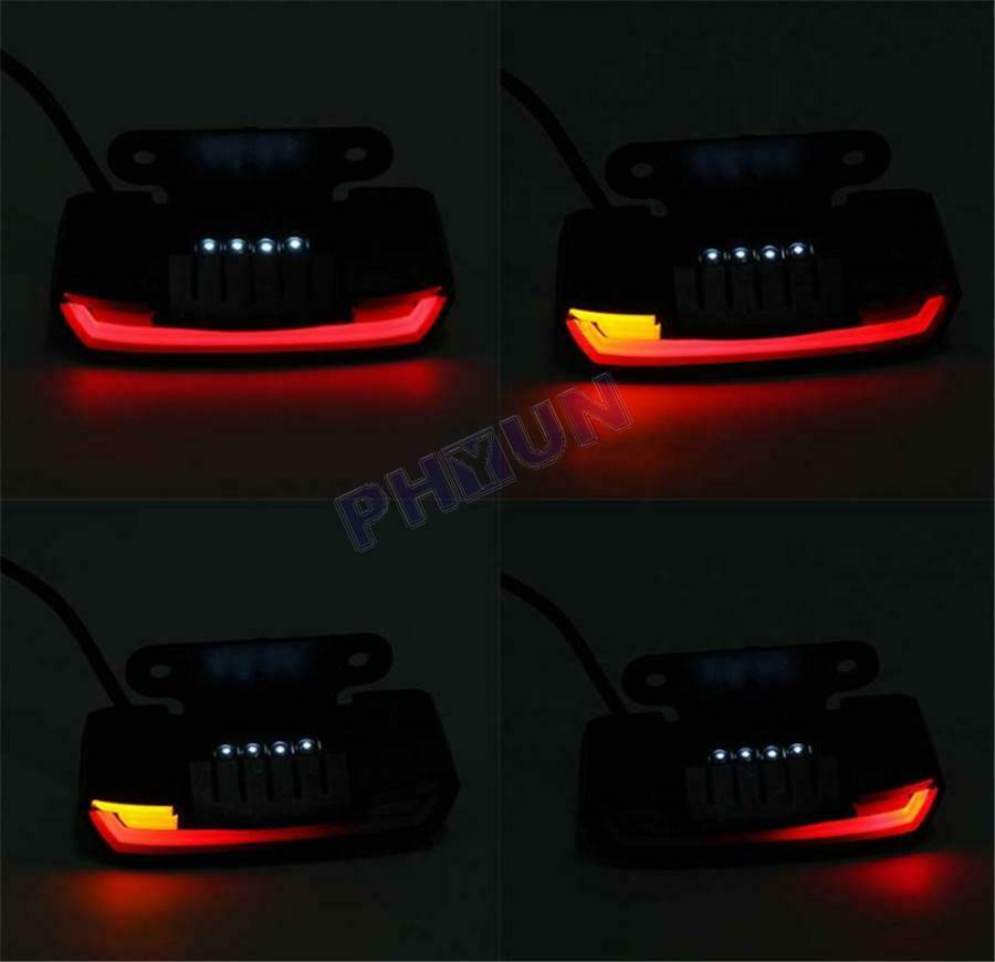 Motorcycle Scooter Tail Light Brake Stop Lamp Turn Signal License Plate Light