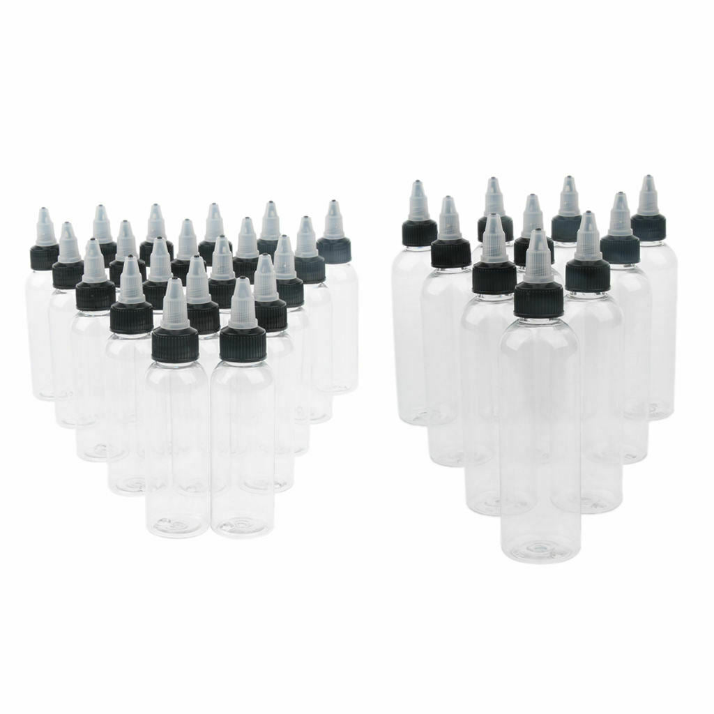 30 Packs Plastic Squeeze Bottles Twist   Nozzle Tip Applicator Bottle 60/120ml