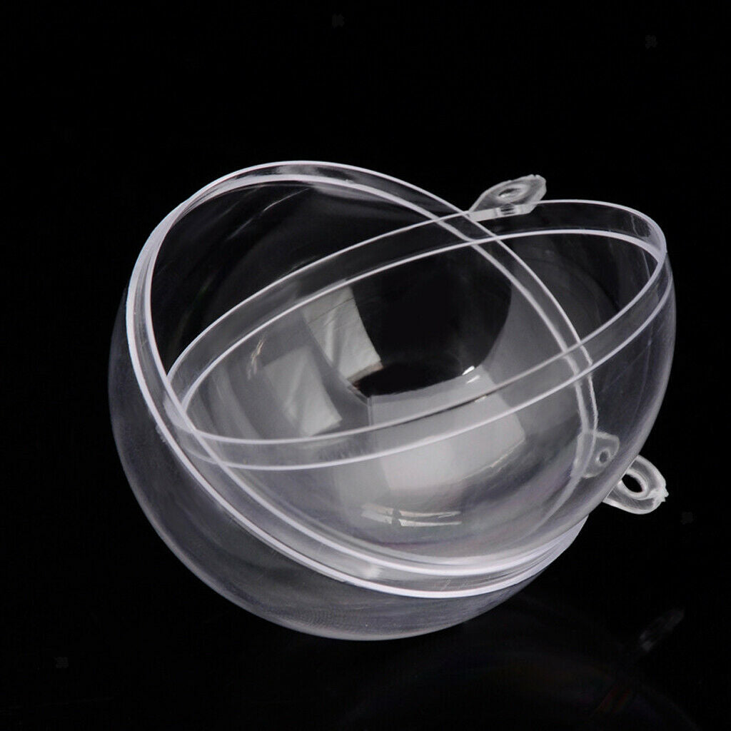 20Pcs Plastic Hanging Ball Clear Baubles Xmas Party Home Christmas Ornament Gift