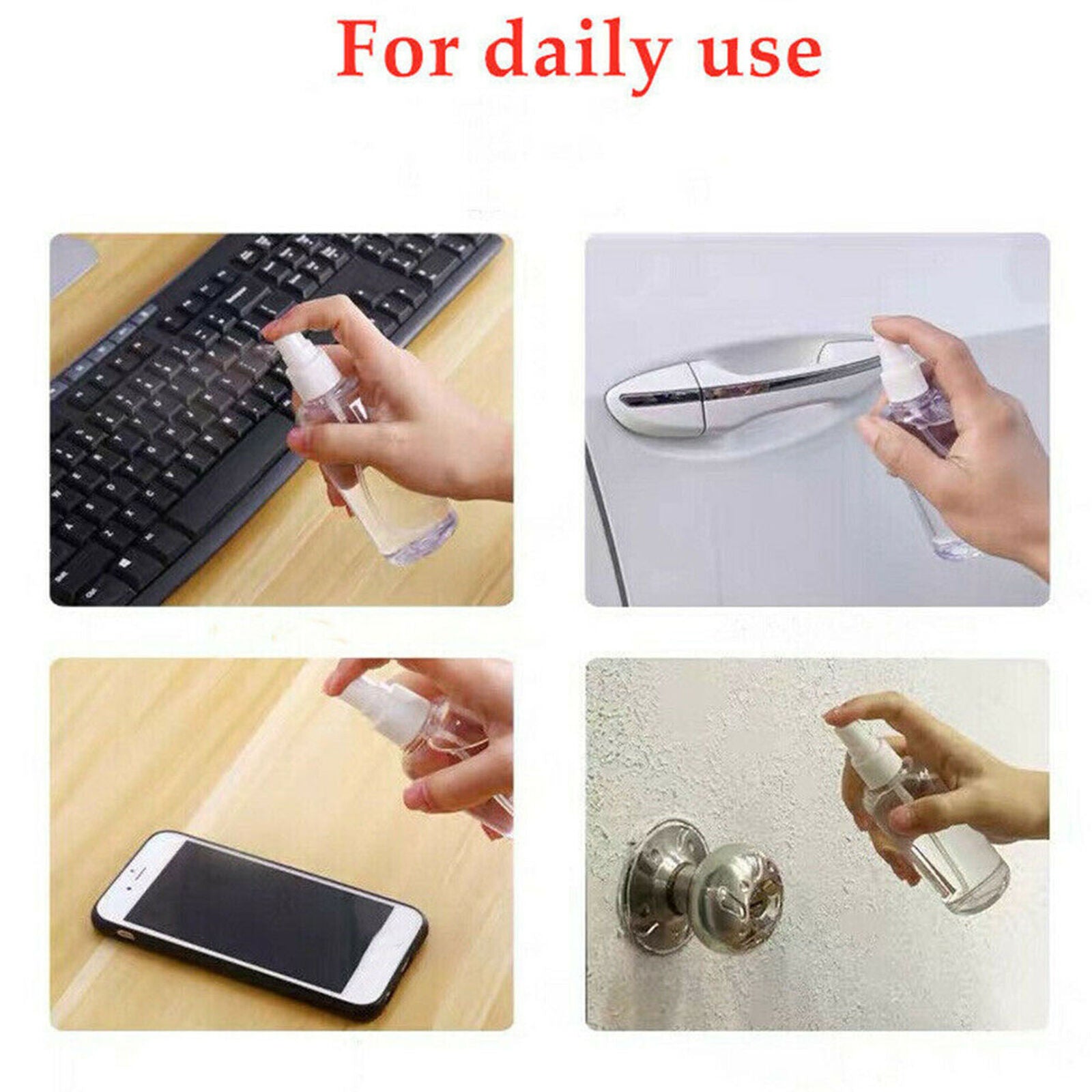 10PCS 60ml Clear Empty Spray Bottle Transparent Plastic Perfume Travel
