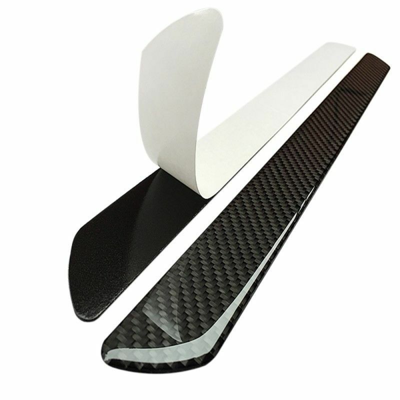 2x48.5CM Carbon Fiber Car Scuff Plate Door Sill Cover Panel Step Protector Guard