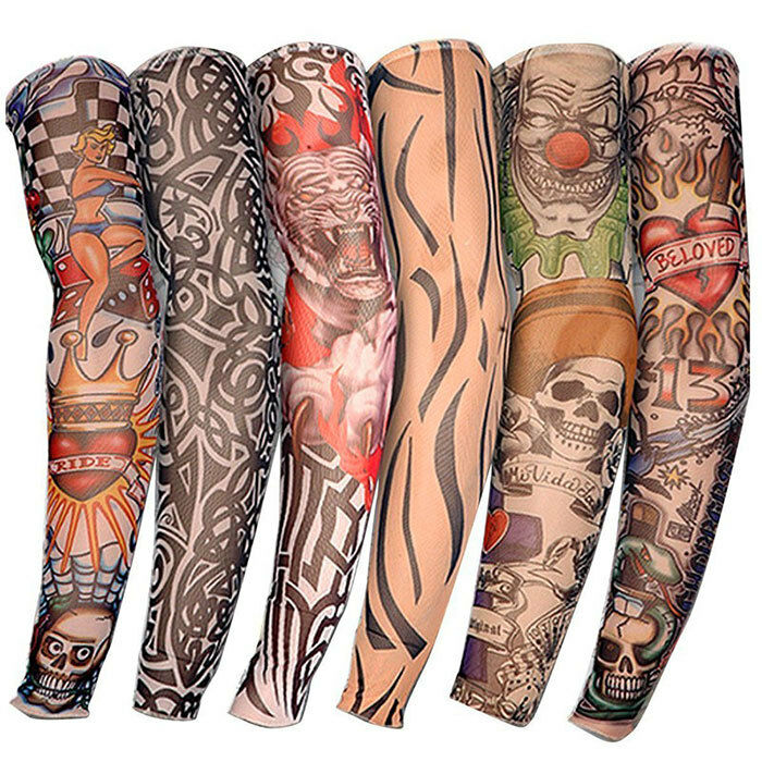 6 X Sleeve Cufflinks - Falsely Tattoos Different Sleeve Tattoo Sleeves New