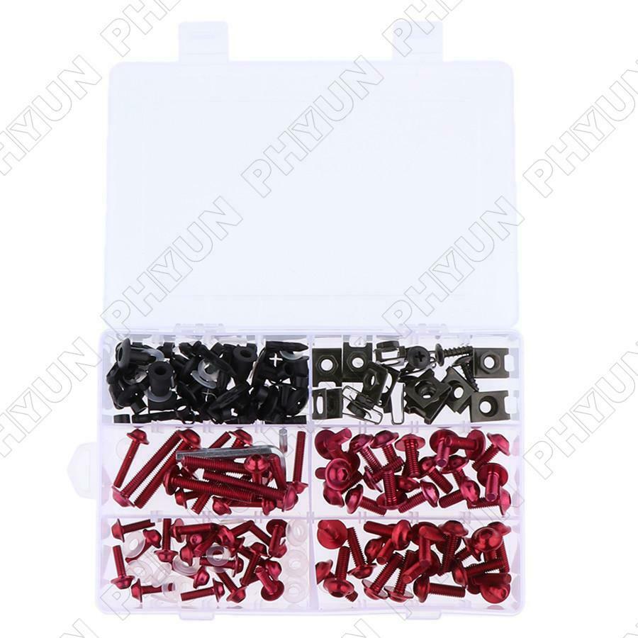 Motorcycle Fairing Bolts Fastener Kit ATV Fairing Fastener Clips Screws Bolt Kit