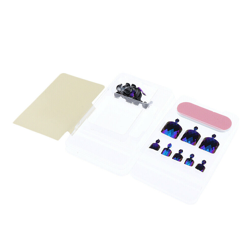 24x Adhesive False Toenail Full Cover Stickers Nails Art Tips NDK-LJXC-12