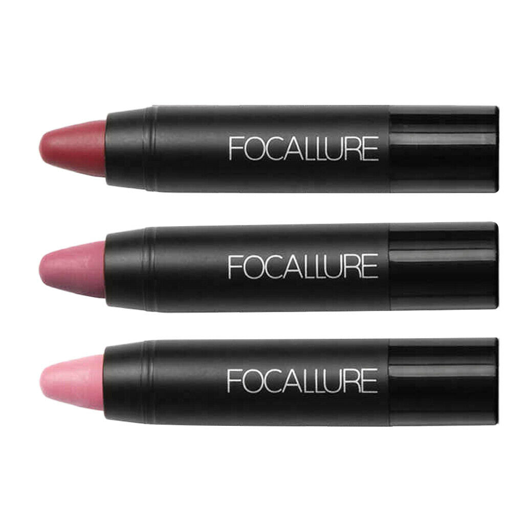 3 Colors Lipstick Matte Shimmer Velvet Lasting Moisture Lip Gloss Makeup #3