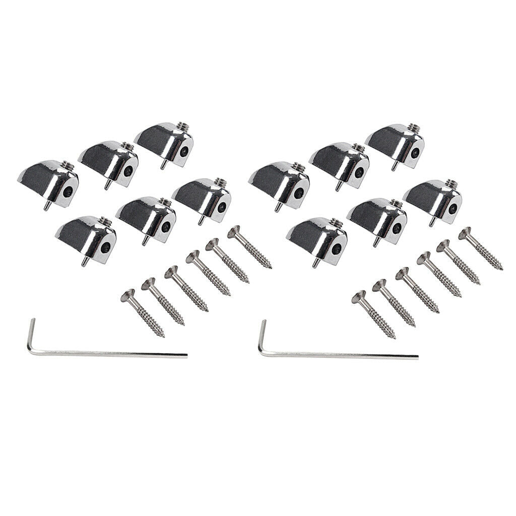 2Set Chrome String Electric Guitar String Locking Nut,Electric Headless Bass