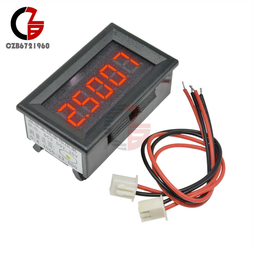 Red 5 Digit DC 0-4.3000-33.000V Precision Digital Voltmeter Voltage Metre Panel
