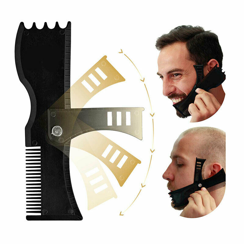5 In 1 Men Beard Shaping Styling Template Comb Rotatable Beards Comb Beauty  FG