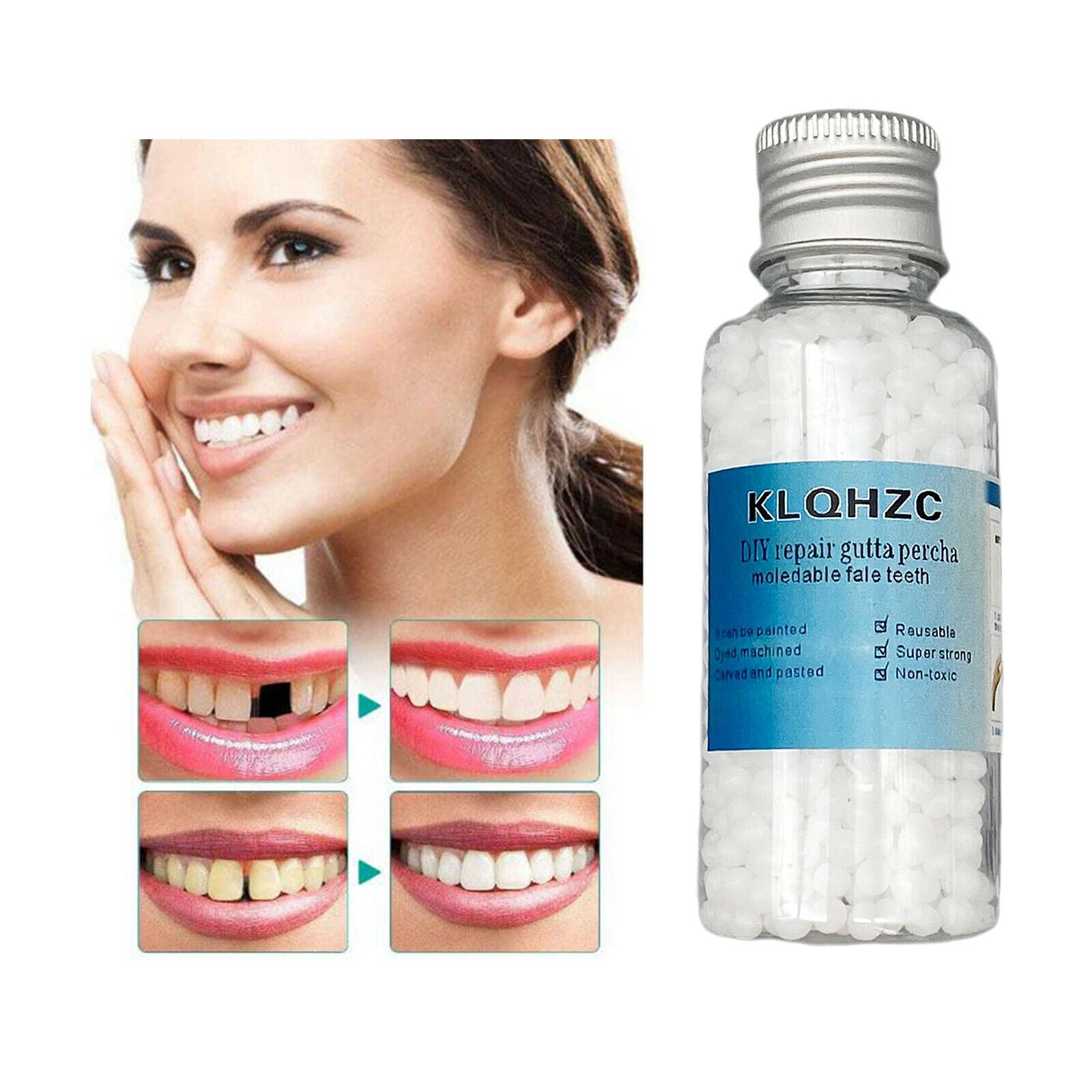 Thermal Tooth Filler Beads for Temporary Tooth Fix Missing Teeth or Brokens