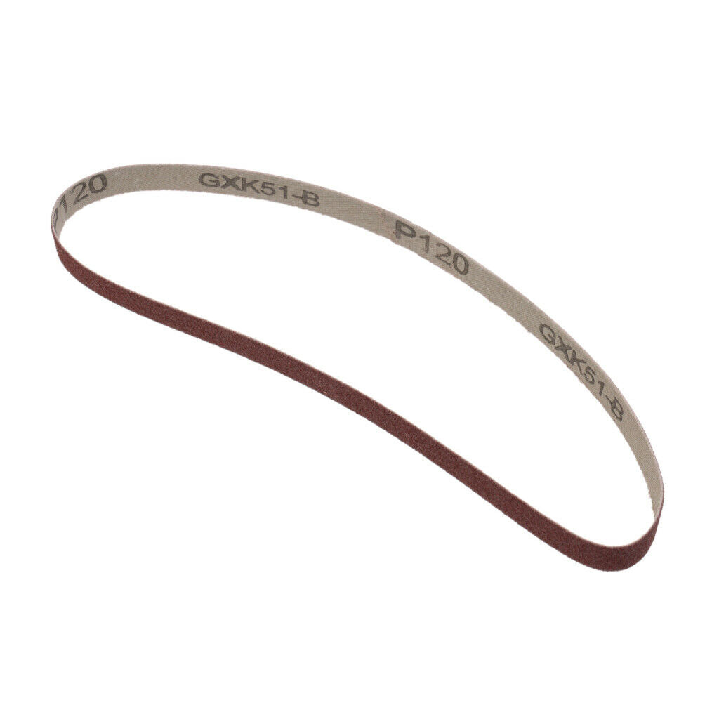 10 Pieces 457x13mm 120# Aluminum Oxide Grit Metal Sanding Belts Sandpaper