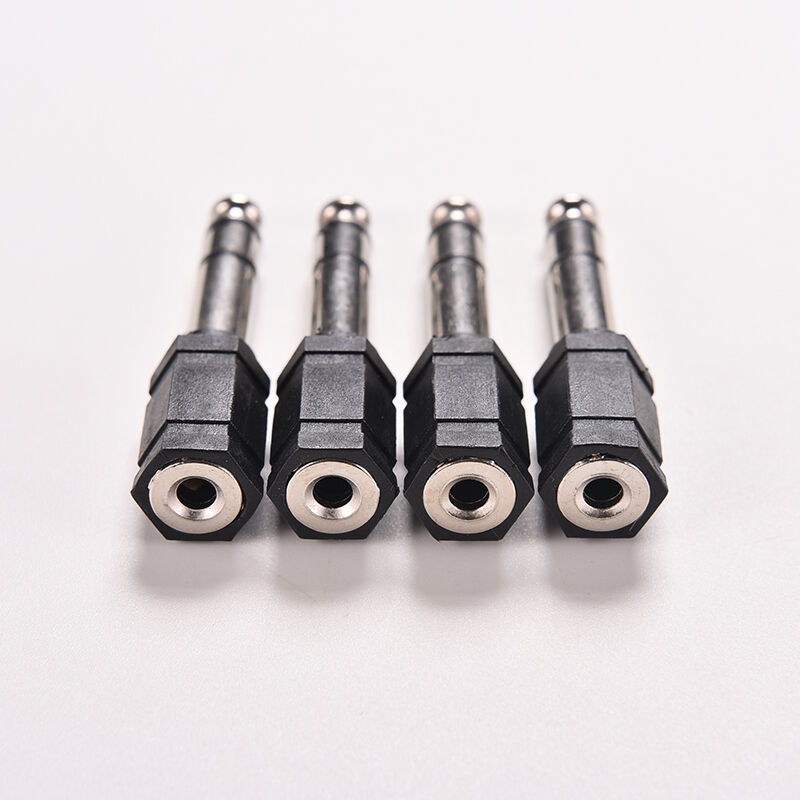 5x 6.5mm 1/4 Male to 3.5mm 1/8 Female Stereo Audio Mic Plug Adapter Mini .l8