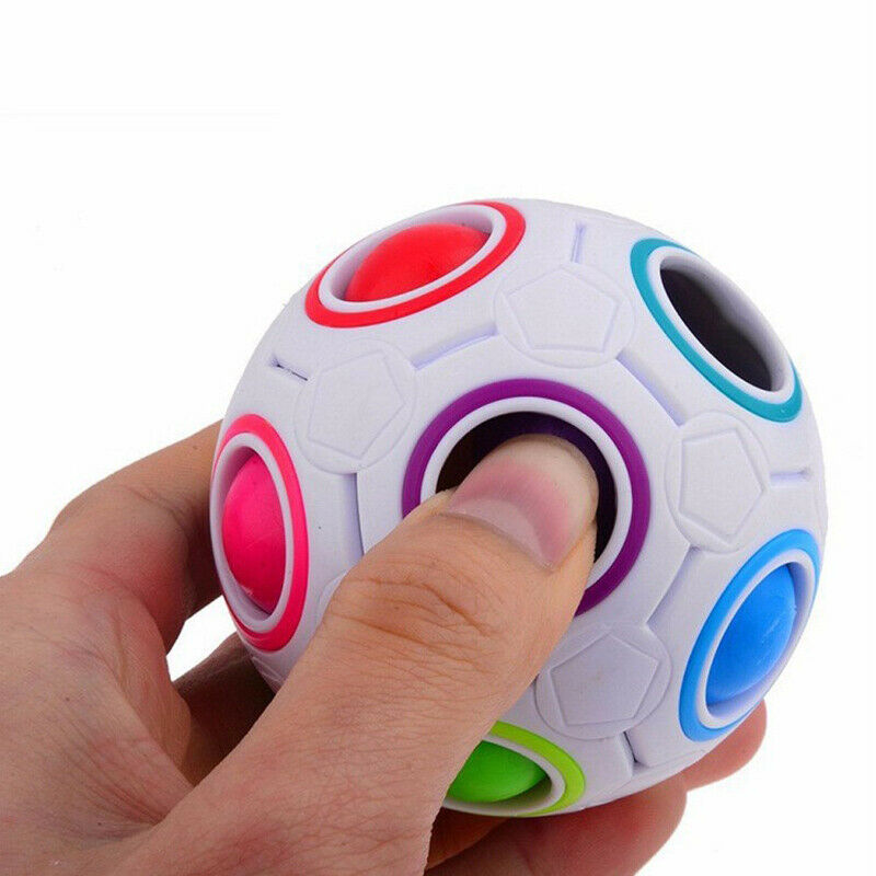 Magic Rainbow Ball Cube Speed Puzzle Ball Kids Educational Learning Funny.l8