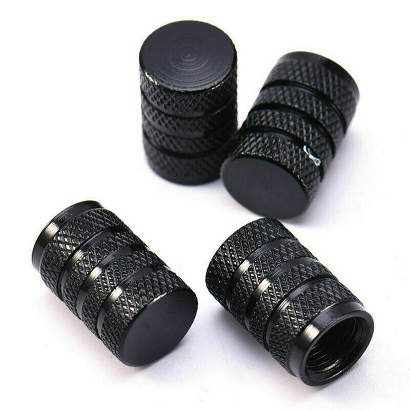 4Pcs Car Tire Valve Stems Cap Knurling Style Tire Valve Cap Wheel Air Valve Cap