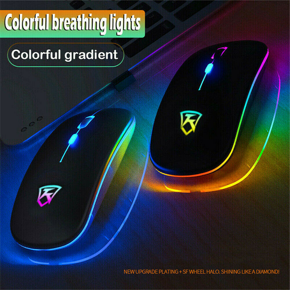 Rechargeable 2.4G 1600DPI Wireless Mouse Silent Optical Mice For PC Laptop Pro