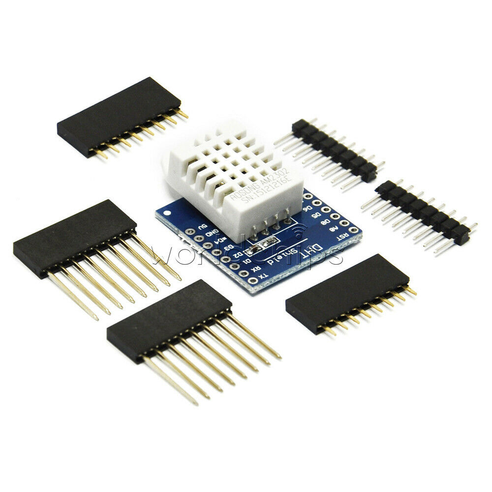 D1 Mini DHT22 AM2302 Shield Board Sensor Temperature  Humidity Module Pin header
