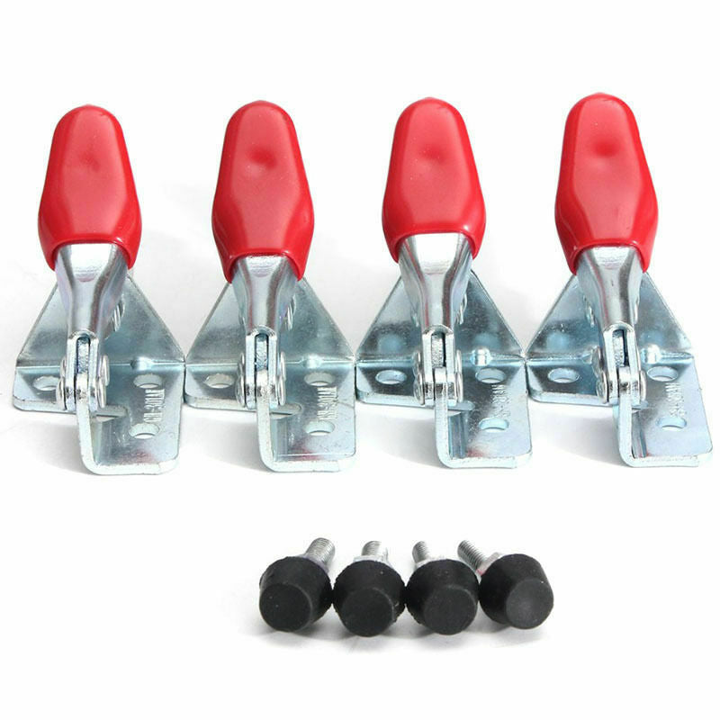 4pcs Red Toggle Clamp GH-201A 201-A Quick Release Tool Horizontal Clamp Hand rI