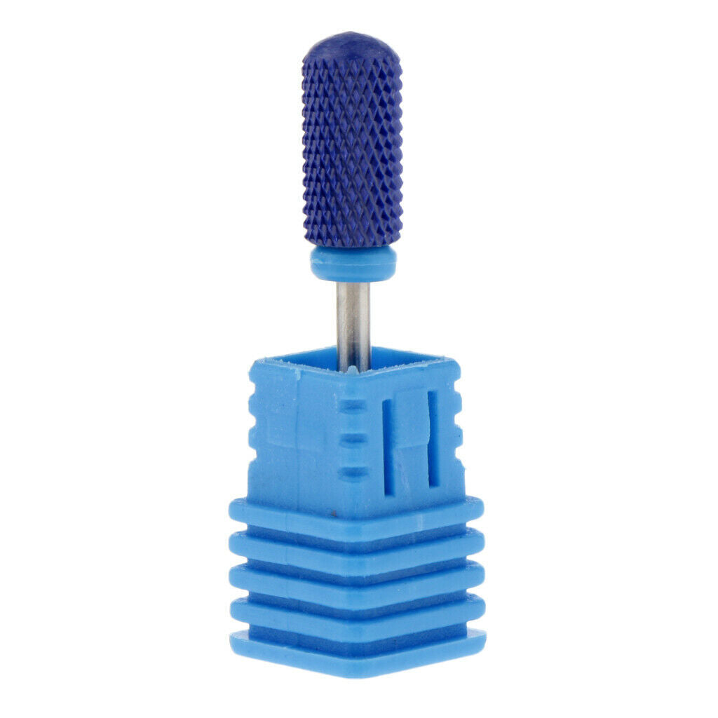 Ceramic Nail Drill Bits Burr File Medium Grit Manicure Pedicure Tool Blue