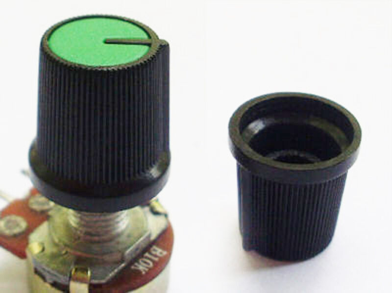 2 pcs plastic Green Tall Dome Circular Knobs for Pots Use