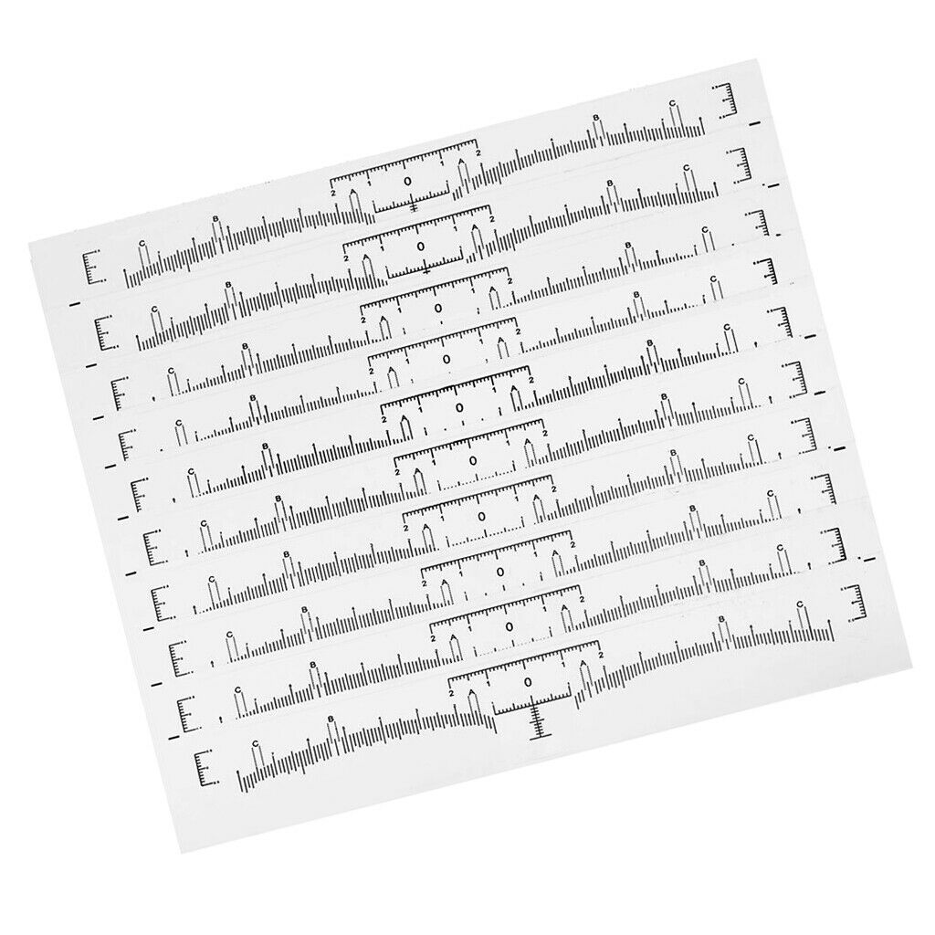 10Pcs Disposable Microblading Eyebrow Measure Ruler Stickers Practice Tools