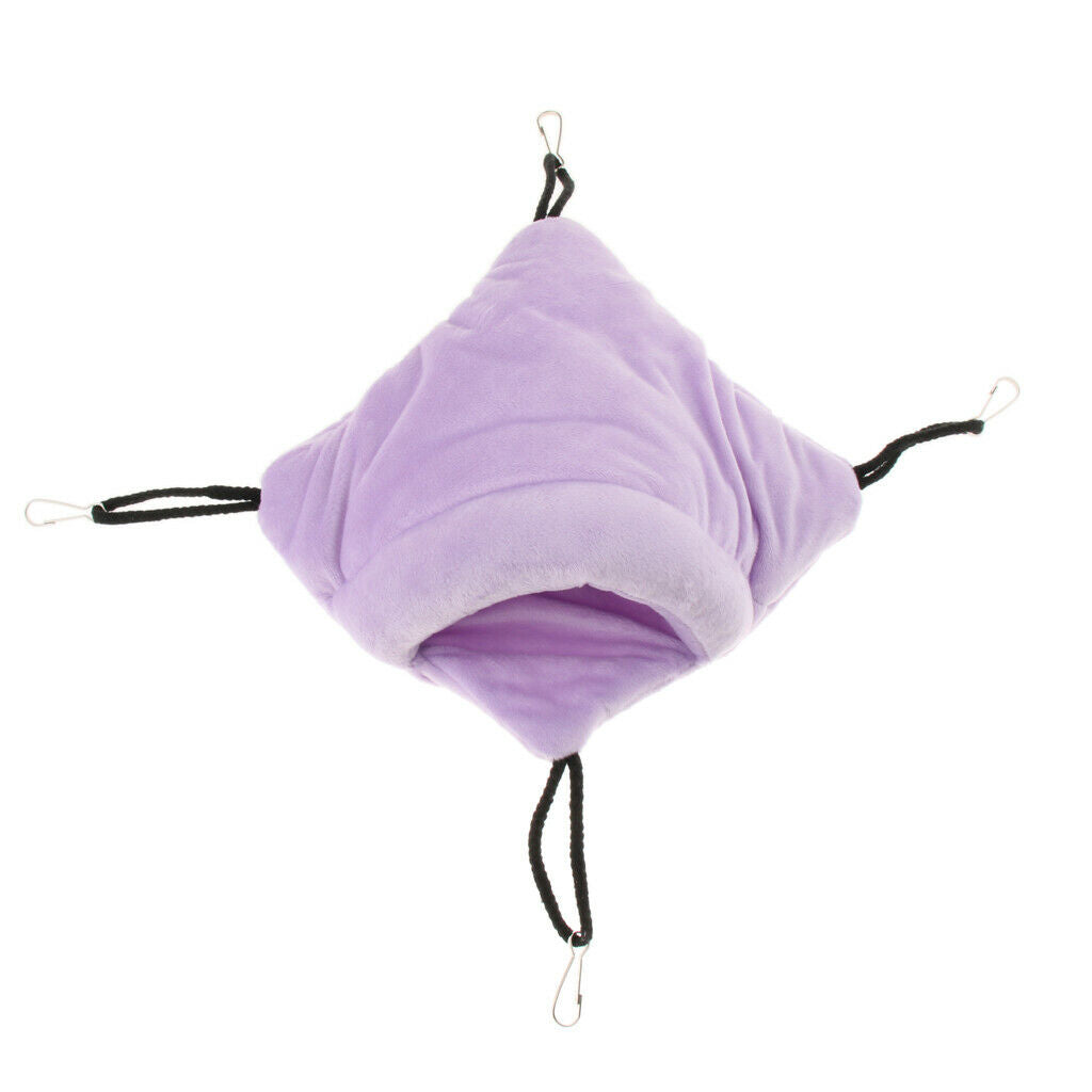 Parrot Budgie Lovebird Parakeet Cotton Comfy Hammock Bed Nest Purple S