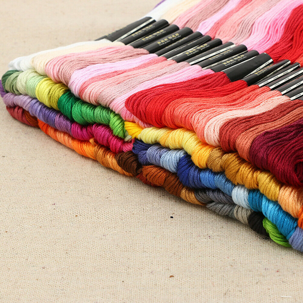 100 Colors Embroidery Thread Hand Cross Stitch Floss Sewing Skeins Craft @