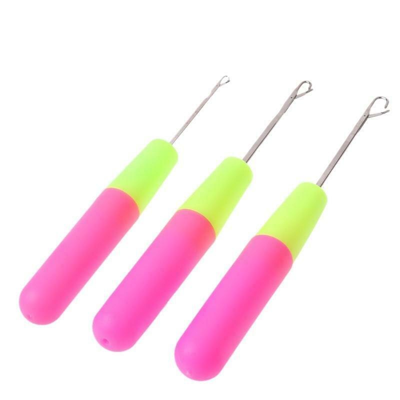 3PCS Crochet Hook Latch Lock Needle Tool Rug Making Knitting Interlock DIY Tool