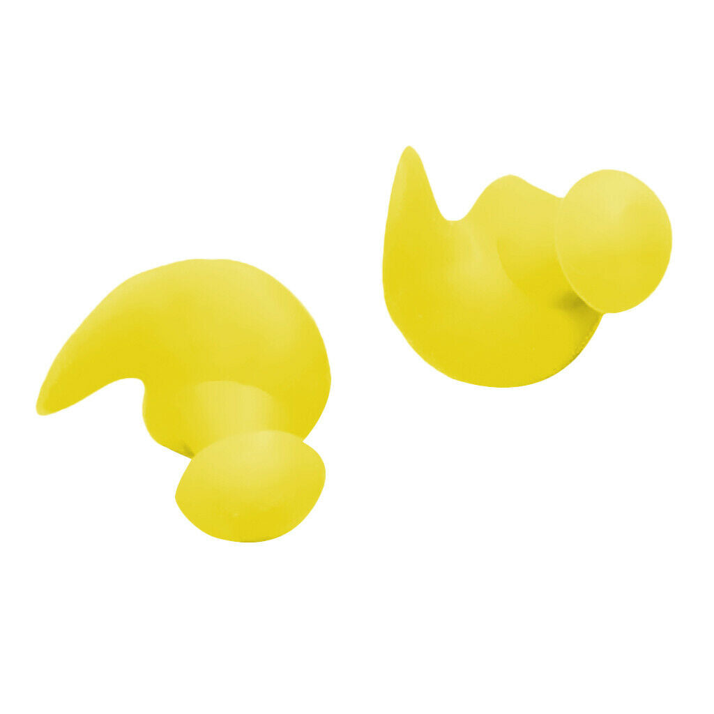 2 Pair Silicone Spiral Swimming Ear Plug Hearing Protector with Case 25mm