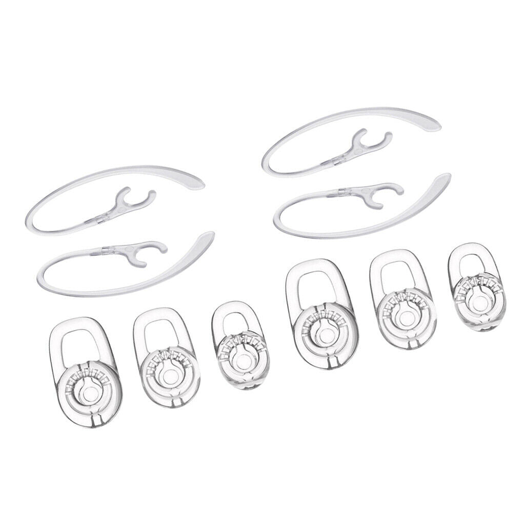 10Pc Replacement Eargel and Earhook for Plantronics M70, M90, M180, Voyager Edge