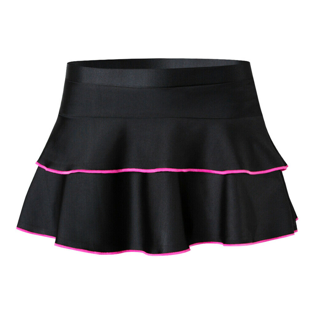 Women's Cycling Padded Skirt Tennis Golf Yoga Shorts Pants Swing Skirt S