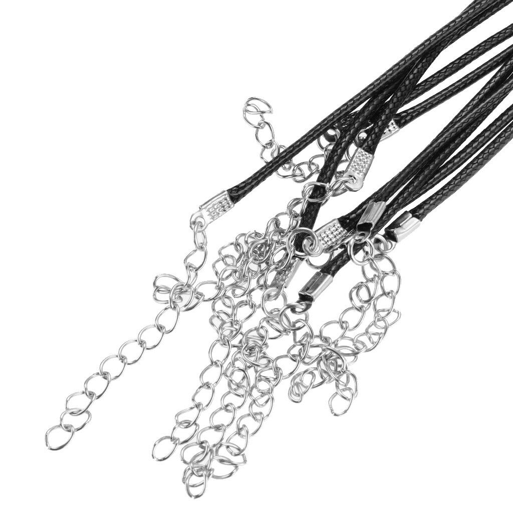10 Pcs 2mm Waxed Necklace Rope Cord with Lobster Clasp for Jewelry Making
