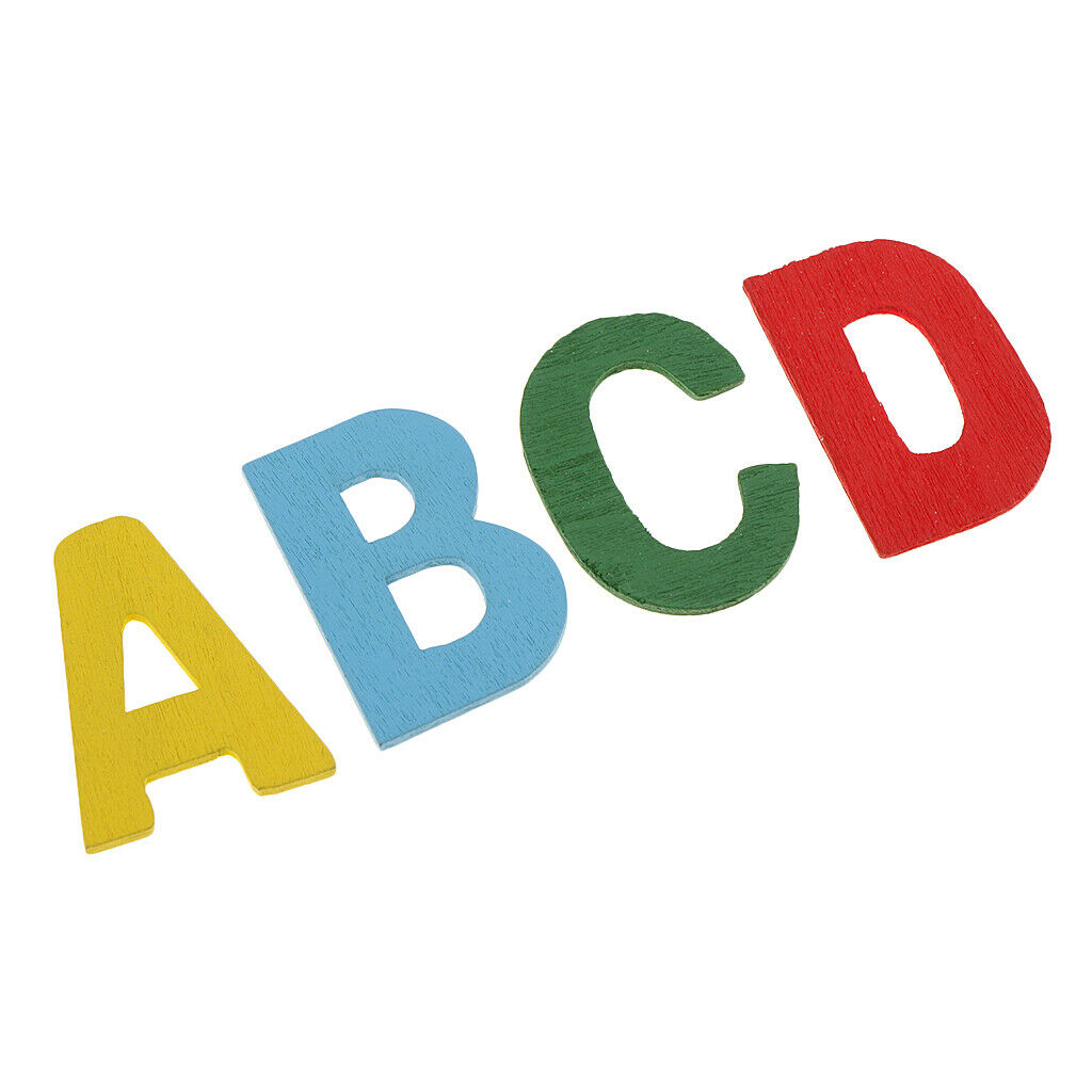 156 Pieces Wooden Alphabet Letters with Storage Tray Box Kids Educational Toys