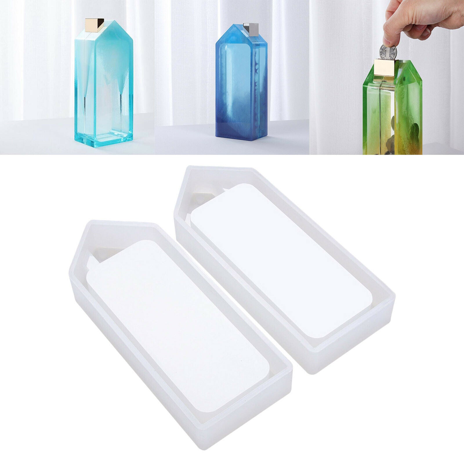 Silicone Money Box Mold Premium Coin Box Piggy Bank Mould Soap Casting