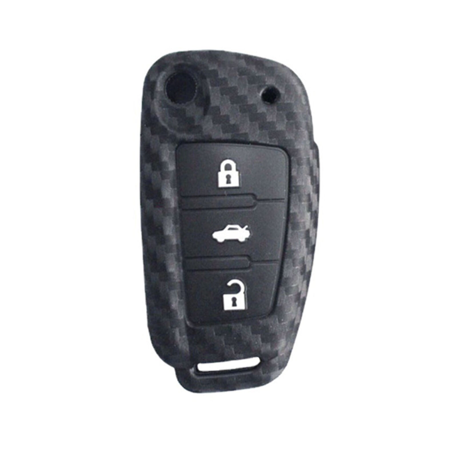 Carbon Fiber Style Remote Key Fob Case Cover For Audi A1 A3 A4 A6 A7 A8 TT Q5 Q7