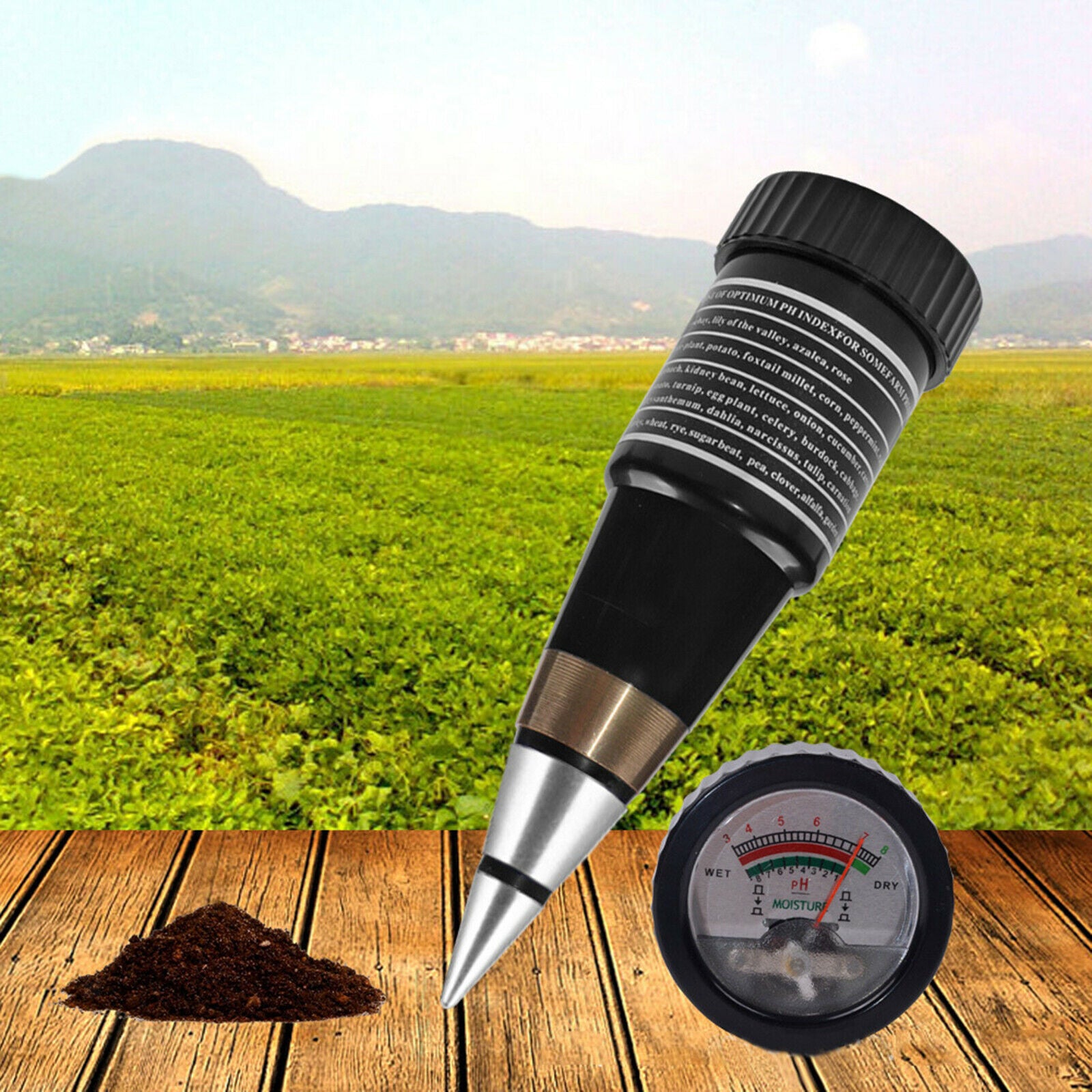 Portable Soil PH Tester Flower Planting Humidity Moisture Meter Sensor