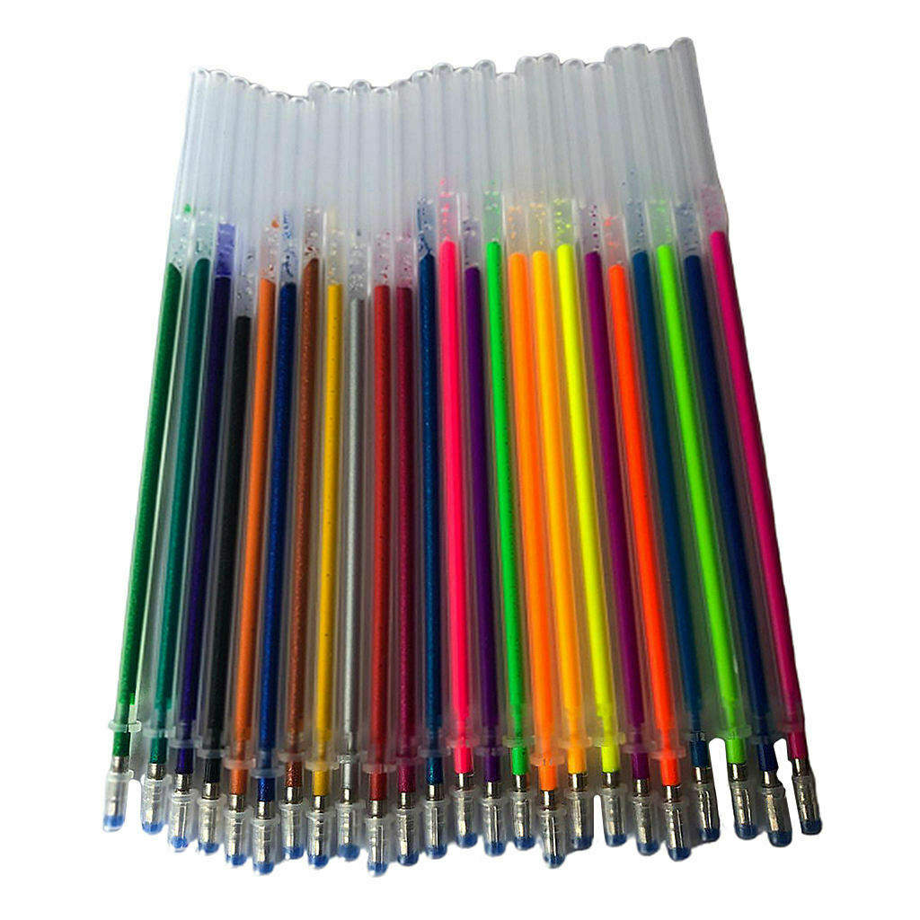 24Color 0.5mm  Tip/ Ballpoint Pen Refills Gel Ink Refills Writing Pens