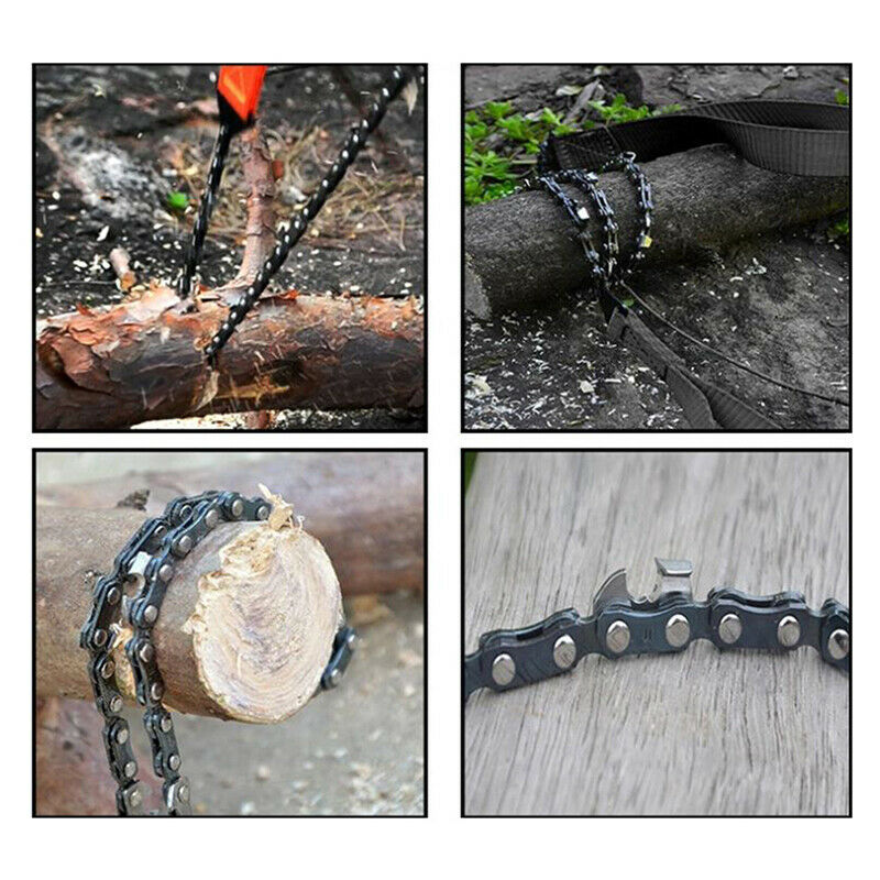 1PC Portable Survival Chain Saw Camping Pocket Chainsaw Hand Tool Hand Saw To Qx