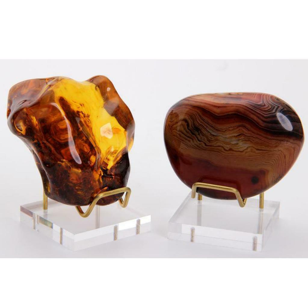 Set of 4 Metal Arm Acrylic Base Display Stand Easel for Crystal Ball Decor