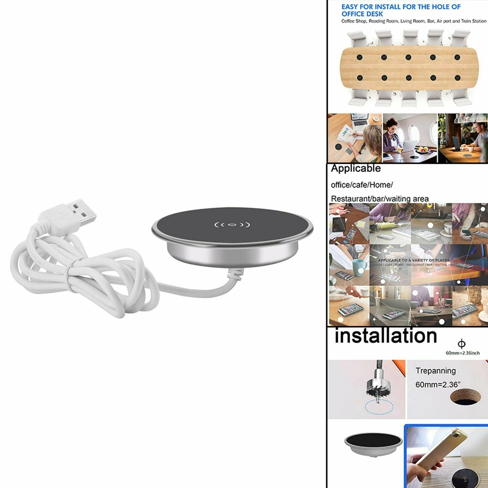Built in Wireless Charger Desktop Device Long-Distance Restaurant Bedside